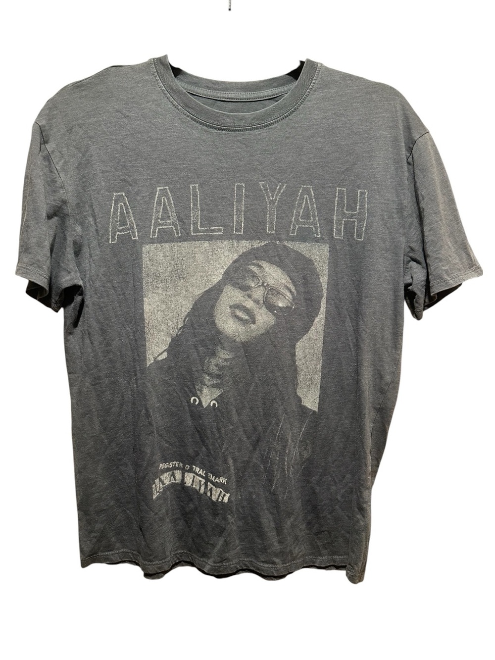 Aaliyah Graphic Band Tee - Charcoal Image Print Size XL